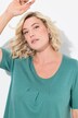 T-shirt, plisseringer, A-form, rund hals, korte ærmer, modal