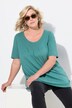 T-shirt, plisseringer, A-form, rund hals, korte ærmer, modal