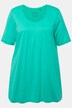 T-shirt, plisseringer, A-form, rund hals, korte ærmer, modal