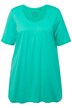Tričko, ozdobné sklady, A střih, kulatý výstřih, krátké rukávy, modal
