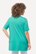 T-shirt, plisseringer, A-form, rund hals, korte ærmer, modal