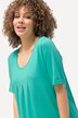 T-shirt, plisseringer, A-form, rund hals, korte ærmer, modal