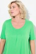 T-shirt, plisseringer, A-form, rund hals, korte ærmer, modal