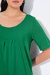 T-shirt, decoratieve plooitjes, A-lijn, ronde hals, korte mouwen, modal