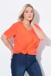 T-shirt, plisseringer, A-form, rund hals, korte ærmer, modal