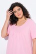 T-Shirt, Zierfalten, A-Linie, Rundhals, Halbarm, Modal