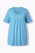 T-shirt, plisseringer, A-form, rund hals, korte ærmer, modal