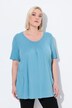 T-shirt, plisseringer, A-form, rund hals, korte ærmer, modal