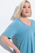 T-shirt, plisseringer, A-form, rund hals, korte ærmer, modal