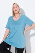 T-shirt, plisseringer, A-form, rund hals, korte ærmer, modal