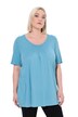 Tričko, ozdobné sklady, A střih, kulatý výstřih, krátké rukávy, modal