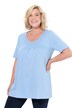 Tričko, ozdobné sklady, A střih, kulatý výstřih, krátké rukávy, modal