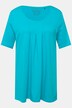 T-shirt, plisseringer, A-form, rund hals, korte ærmer, modal