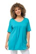 Tričko, ozdobné sklady, A střih, kulatý výstřih, krátké rukávy, modal