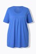 T-shirt, plisseringer, A-form, rund hals, korte ærmer, modal