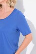 T-shirt, plisseringer, A-form, rund hals, korte ærmer, modal