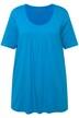 Tričko, ozdobné sklady, A střih, kulatý výstřih, krátké rukávy, modal