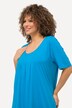 T-shirt, plisseringer, A-form, rund hals, korte ærmer, modal