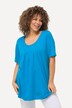 T-shirt, plisseringer, A-form, rund hals, korte ærmer, modal