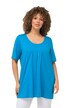 Tričko, ozdobné sklady, A střih, kulatý výstřih, krátké rukávy, modal