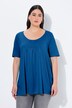 T-shirt dal taglio svasato con modal, pieghe decorative, scollo a girocollo e mezze maniche