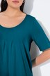 T-shirt, plisseringer, A-form, rund hals, korte ærmer, modal