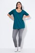 T-shirt, plisseringer, A-form, rund hals, korte ærmer, modal