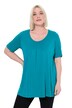 Tričko, ozdobné sklady, A střih, kulatý výstřih, krátké rukávy, modal