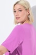 T-shirt, plisseringer, A-form, rund hals, korte ærmer, modal