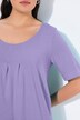 T-shirt, decoratieve plooitjes, A-lijn, ronde hals, korte mouwen, modal