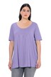 Tričko, ozdobné sklady, A střih, kulatý výstřih, krátké rukávy, modal