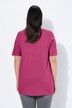 T-shirt, decoratieve plooitjes, A-lijn, ronde hals, korte mouwen, modal