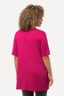 T-shirt, plisseringer, A-form, rund hals, korte ærmer, modal