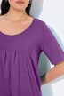 T-shirt, plisseringer, A-form, rund hals, korte ærmer, modal