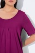 T-shirt, plisseringer, A-form, rund hals, korte ærmer, modal