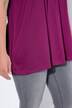 T-shirt, plisseringer, A-form, rund hals, korte ærmer, modal