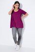 T-shirt, plisseringer, A-form, rund hals, korte ærmer, modal
