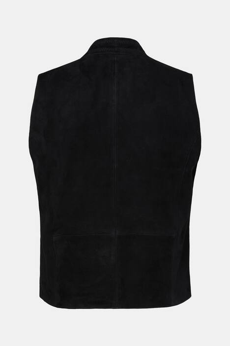 JP1880 vest, suède van geitenleer, traditioneel kostuum, opstaande kraag, tot maat 70