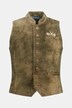 JP1880 Weste, Ziegen Veloursleder, Tracht, Stehkragen, bis Gr. 70
