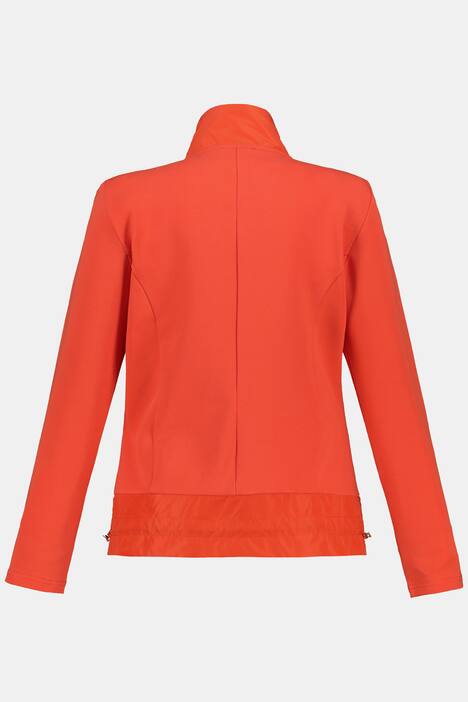 Sweatjacke, Stehkragen, Tüllsaum, Tunnelzug