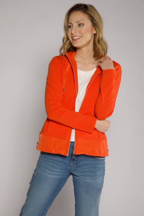 Sweatjacke, Stehkragen, Tüllsaum, Tunnelzug
