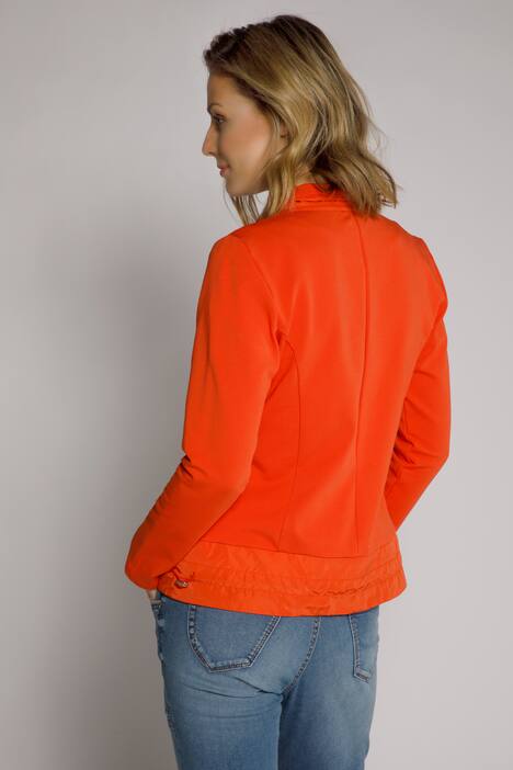 Sweatjacke, Stehkragen, Tüllsaum, Tunnelzug