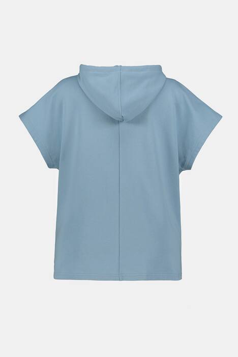 Sweatshirt, Oversized, kurzes Modell, Kapuze, Halbarm