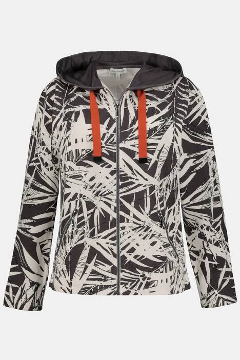 Sweatjacke, Dschungelmuster, Kapuze, Langarm