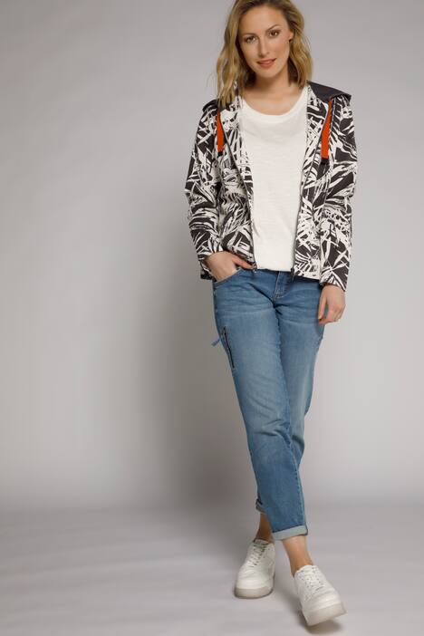 Sweatjacke, Dschungelmuster, Kapuze, Langarm