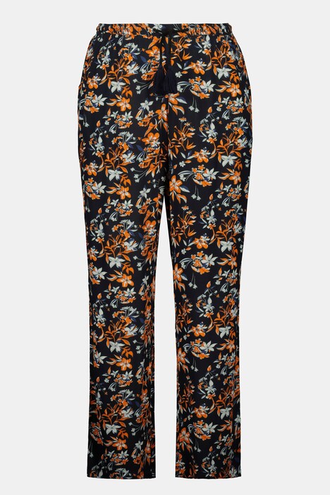 Hose Rose, Blüten, weites, gerades Bein, Elastikbund