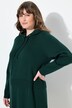 Robe en maille. Effet de superposition. Capuche et manches longues. Coton bio.