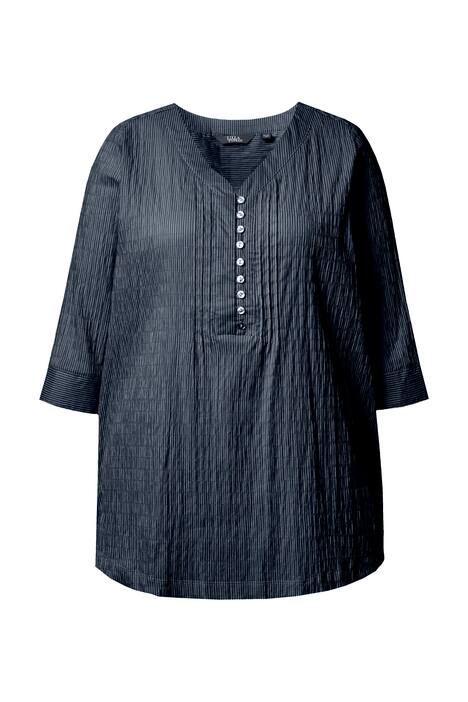 Tunika, pruhy, plisování, bublinková struktura, 3/4 rukávy