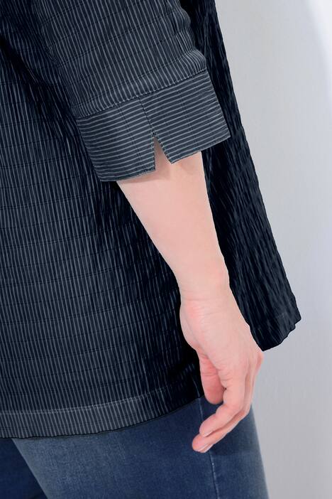 Tuniek, strepen, biesjes, bubble-structuur, 3/4-mouwen