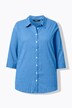 Bubble-bluse, striper, skjortekrage, trekvartermer